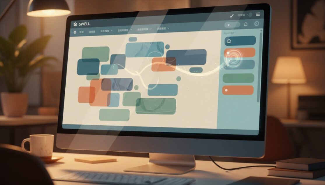 SWELLのブロックエディタ画面とコーポレートサイト制作の直感的な操作性